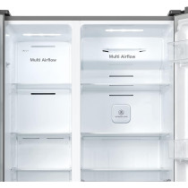 Hisense 670 Liter Refrigerator Side By Side A+ Energy Efficiency Silver Model, RS670N4ASU, 1 Year Warranty