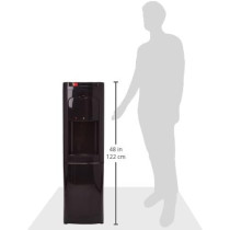 Sharp Top Loading Water Dispenser, Novel Three Faucet/ Tap Design For Hot/Cold/Normal Temperature And True Toddler Safety Lock Hot Faucet, SWD-E3TLC-BK3, Black, 1 Year Warranty