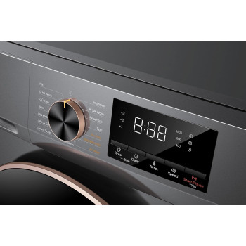 TCL 10/6Kg Front Load Washer Dryer, 1200 Rpm, Direct Drive Inverter Motor, 15 Washing Programs, Fully Automatic Washer, Grey, C210WDG, 1 Year Warranty