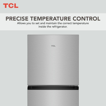 Tcl 324 Litre Double Door Refrigerator, No Frost, Freeze, Humidity Crisper Control, Holiday Function, Led Light, Inox Finish, P324TMN, 1 Year Warranty