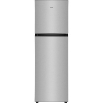 Tcl 324 Litre Double Door Refrigerator, No Frost, Freeze, Humidity Crisper Control, Holiday Function, Led Light, Inox Finish, P324TMN, 1 Year Warranty