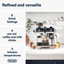DeLonghi La Specialista Maestro, Ultimate Cold Brew Manual Coffee Machine, Experience With Smart Tech, Cold Extraction Technology, 8 Recipes, Manual/Automatic Frothing, EC9865.M, â€ŽSilver/Black, 1 Year Warranty