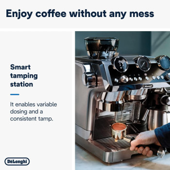 DeLonghi La Specialista Maestro, Ultimate Cold Brew Manual Coffee Machine, Experience With Smart Tech, Cold Extraction Technology, 8 Recipes, Manual/Automatic Frothing, EC9865.M, â€ŽSilver/Black, 1 Year Warranty