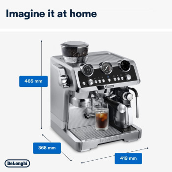 DeLonghi La Specialista Maestro, Ultimate Cold Brew Manual Coffee Machine, Experience With Smart Tech, Cold Extraction Technology, 8 Recipes, Manual/Automatic Frothing, EC9865.M, â€ŽSilver/Black, 1 Year Warranty