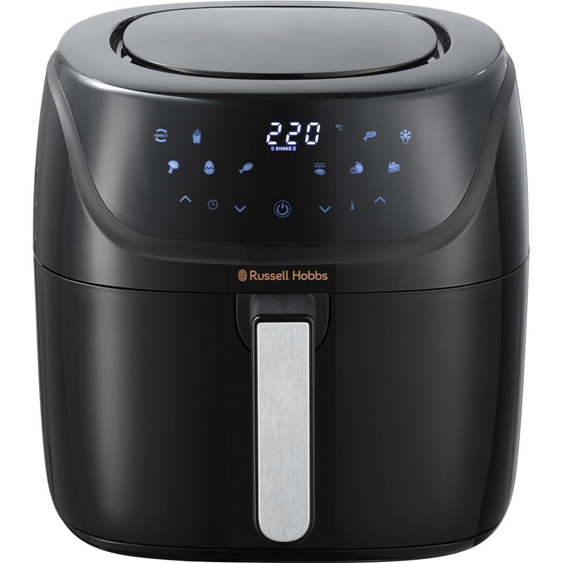 Russell Hobbs Digital Air Fryer Xl 8L Capacity, 1800W, 10 Pre-Set Cooking Functions, Dishwasher Safe, Black, 1 Year Warranty