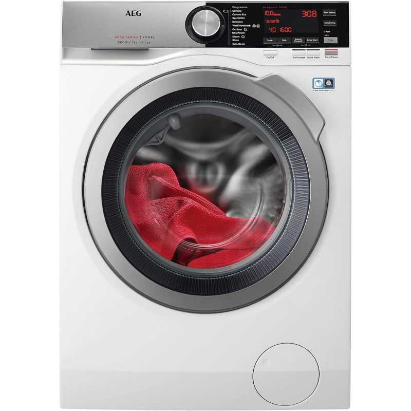 AEG Washer Dryer 10 Kg Washer 6Kg Dryer, 1600 Rpm LWX8C1612W, 1 Year Warranty