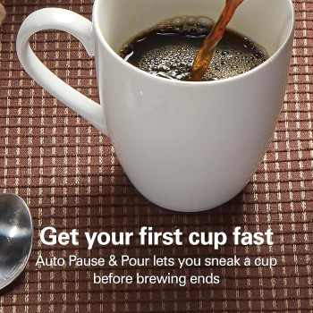 Hamilton Beach Frontfill 12 Cup Programmable Coffee Maker, 1.7L Glass Carafe, 950W, 3 Brewing Options, Reusable Mesh Filter, Clean Reminder, Auto Shut Off, 46310-ME, 1 Year Warranty