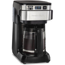 Hamilton Beach Frontfill 12 Cup Programmable Coffee Maker, 1.7L Glass Carafe, 950W, 3 Brewing Options, Reusable Mesh Filter, Clean Reminder, Auto Shut Off, 46310-ME, 1 Year Warranty