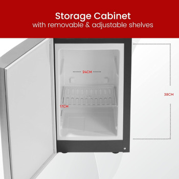 Nobel 3 Tap Top Load Water Dispenser With Hot, Normal And Cold Function, Bottom Storage Cabinet, Stainless Steel Excess Water Tray And Hot And Cold Switch Button, NWD1607, Black/Silver, 1 Year Warranty
