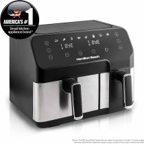 Hamilton Beach Dual Size 8.5L Digital Air Fryer, 5.3L And 3.2L Capacity Baskets Independently Controlled And Sync Finish Function, 8-In-1 Cooking Modes, 1700 Watts, AF5232-ME, 1 Year Warranty