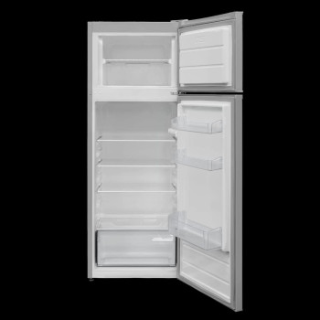 Bompani 240 Litter Top Mount Double Door Refrigerator Defrost Fridge Freezer With Smart Sensor And Humidity Control, BR240SS, Dark Silver, 1 Year Warranty