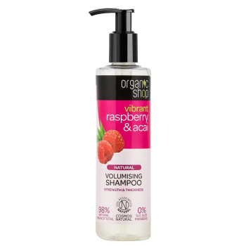 Organic Shop Natural Vibrant Raspberry And Acai Hair Shampoo, 280Ml