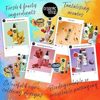 Organic Shop Natural Body Scrub Honey And Cinnamon, 250Ml