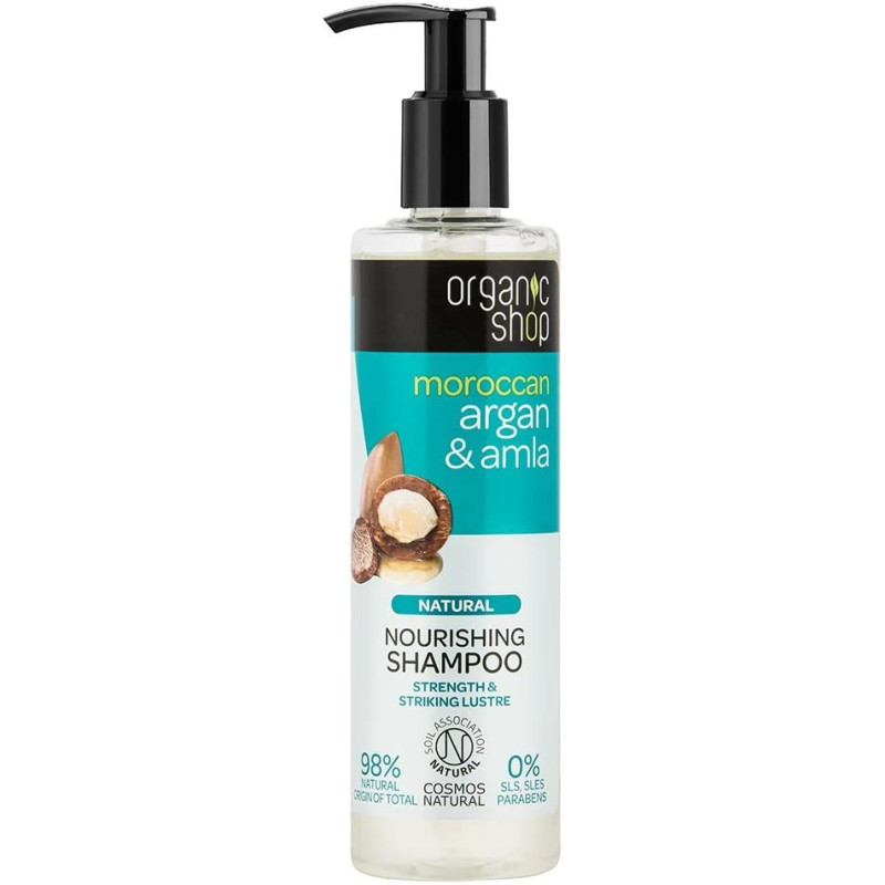 Organic Shop Natural Nourishing Moroccan Argan And Amla Shampoo, 280Ml