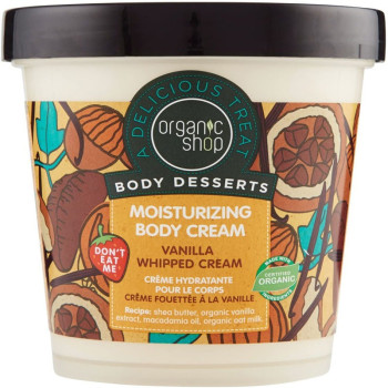 Organic Shop Natural Body Moisturizing Cream Vanilla, 450Ml
