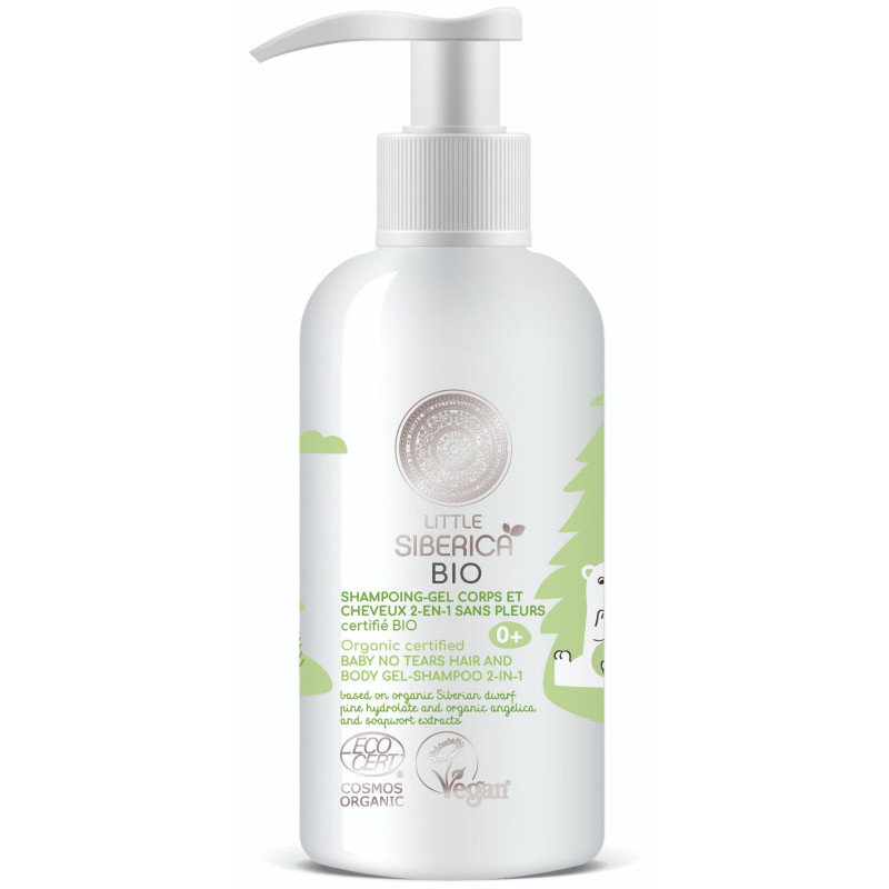 Little Siberica Organic Certified Baby No Tears Hair And Body Gel Shampoo, 250Ml