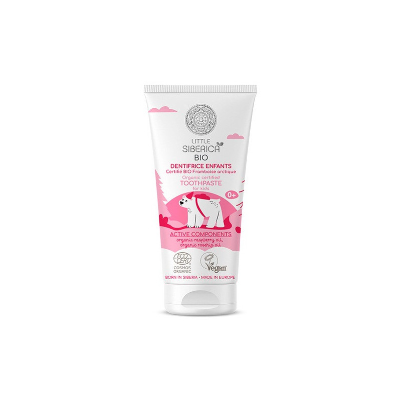 Natura Siberica Little Siberica Organic Toothpaste For Kids Arctic Raspberry, 60Ml