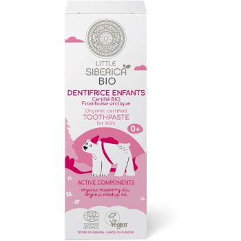 Natura Siberica Little Siberica Organic Toothpaste For Kids Arctic Raspberry, 60Ml