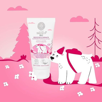 Natura Siberica Little Siberica Organic Toothpaste For Kids Arctic Raspberry, 60Ml