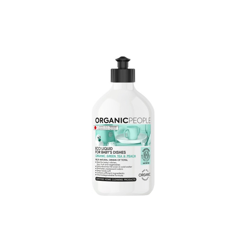 Organic People Organic Liquid Baby Dishes Green Tea And Peach, 500 Ml