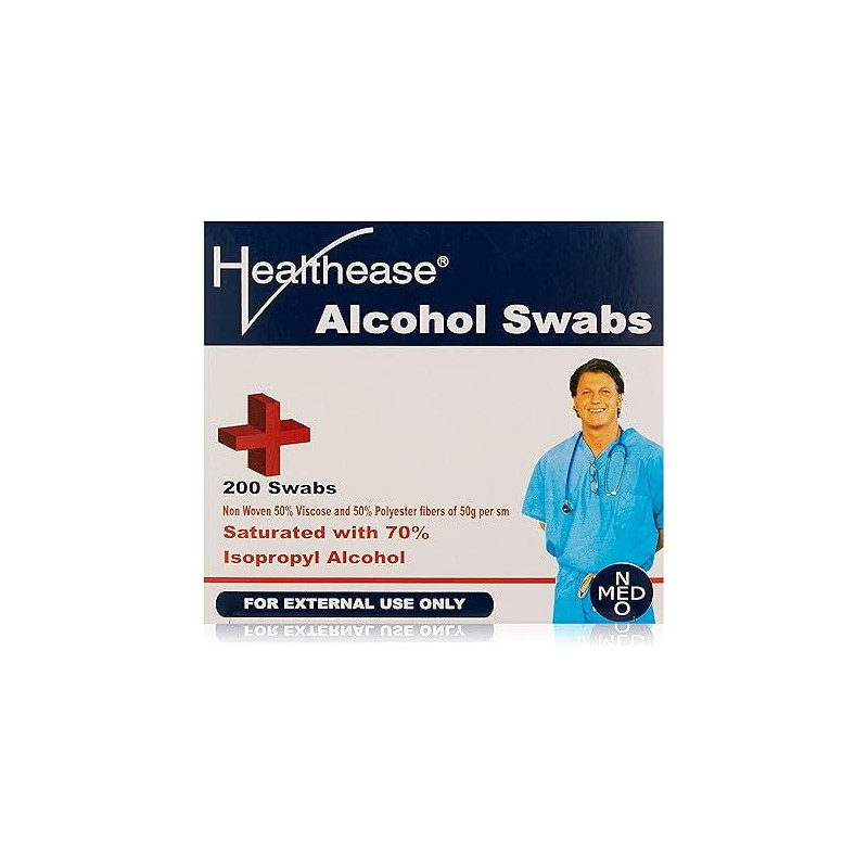 Healthease Alcohol Swabs For Individual, Professional And Hospital Use, Pack Of 200