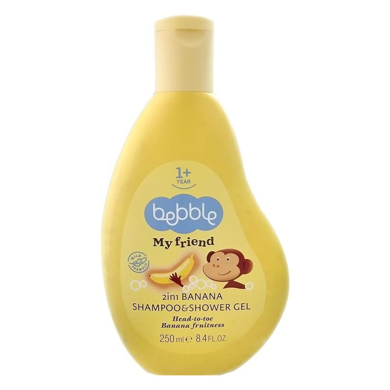 Bebble 2-In-1 Banana Shampoo And Shower Gel, 250Ml