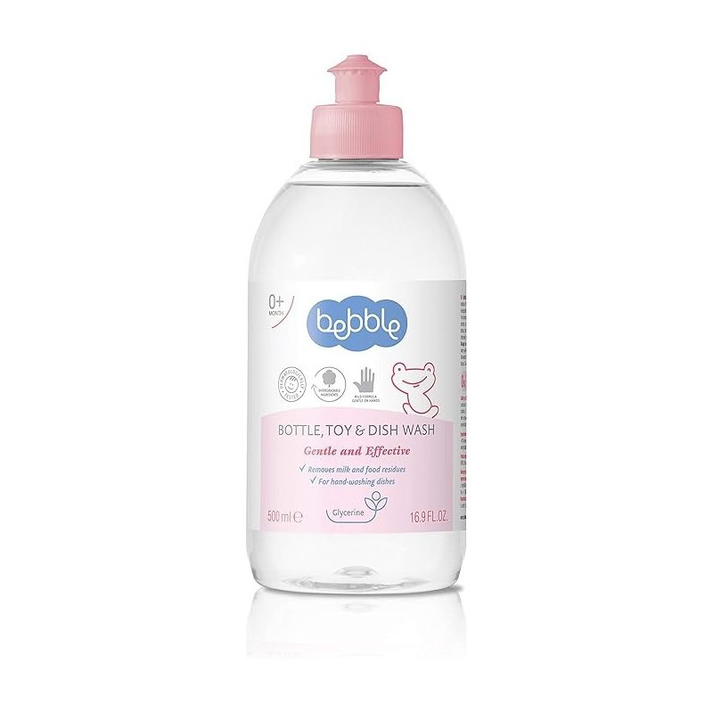 Bebble Bottle Toy And Dish Wash Liquid, Water Soluble, 500Ml