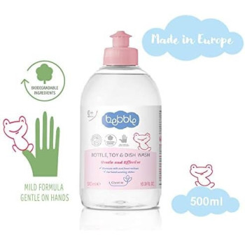 Bebble Bottle Toy And Dish Wash Liquid, Water Soluble, 500Ml