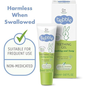 Bebble Teething Gel, Non Medicated Harmless When Swallowed, 20Ml