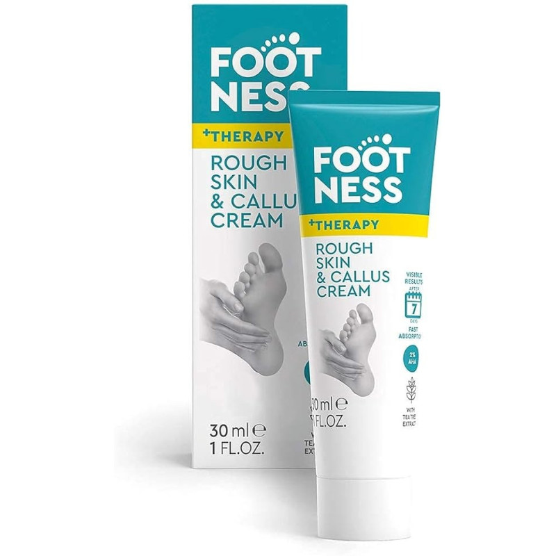 Footness Rough Skin And Callus Cream With 2 Percentage AHA And Tea Tree Extract, 30Ml