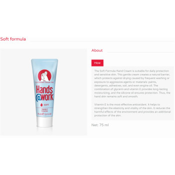 Hands@Work Soft Hand Cream, 75Ml