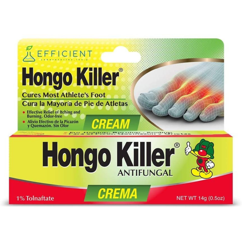 Hongo Killer Antifungal Cream 14G For Athelets Foot Skin And Relieves The Pain Of The Infection