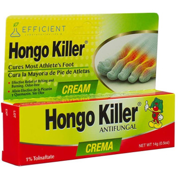 Hongo Killer Antifungal Cream 14G For Athelets Foot Skin And Relieves The Pain Of The Infection