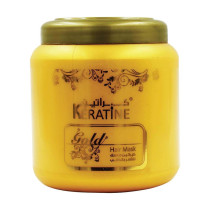 Keratin Gold Hair Mask For Damaged Hair, Restoring Strength, Shine And Manageability, 1000Ml