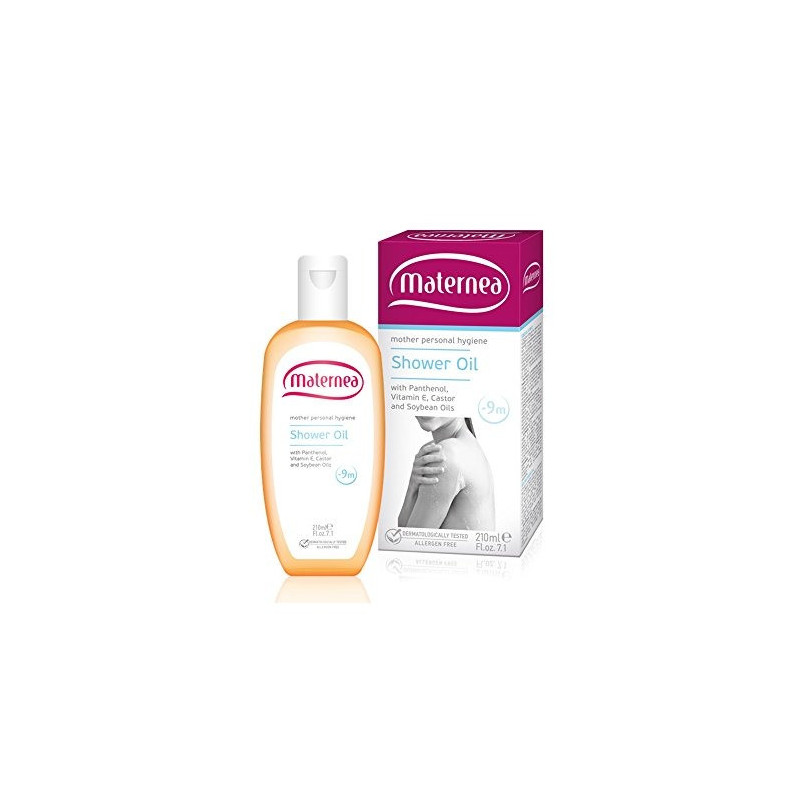 Maternea Shower Oil For Pregnant Mothers With Panthenol, Vitamin E And Soyabean Oils, 210Ml