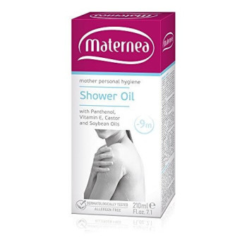 Maternea Shower Oil For Pregnant Mothers With Panthenol, Vitamin E And Soyabean Oils, 210Ml