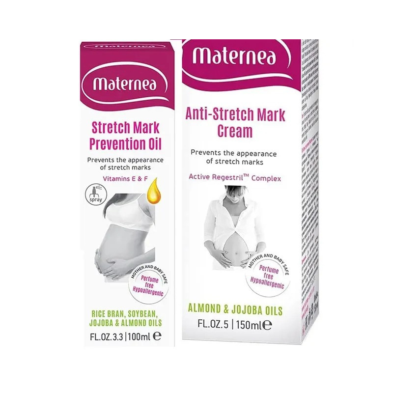 Maternea Anti-Stretch Mark Body Cream 150Ml Plush Elasticity Oil 100Ml
