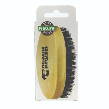 Robur Beard Care Beard Brush, Black/Light Brown