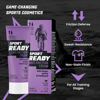 Sport Ready Anti-Friction Cream, Anti Chafing Sweat And Odar Control, 75Ml
