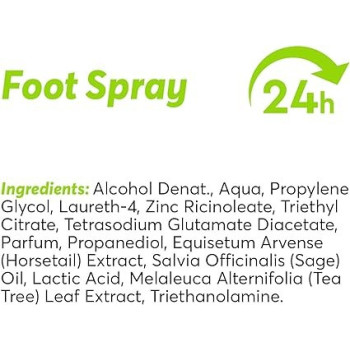 Sport Ready Deo Foot Spray, Protection Against Sweat And Odor, 125Ml