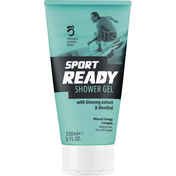 Sport Ready Shower Gel, Gives A Freshness And Energy Boost With A Ginseng Extract Menthol And Magnesium, 150Ml