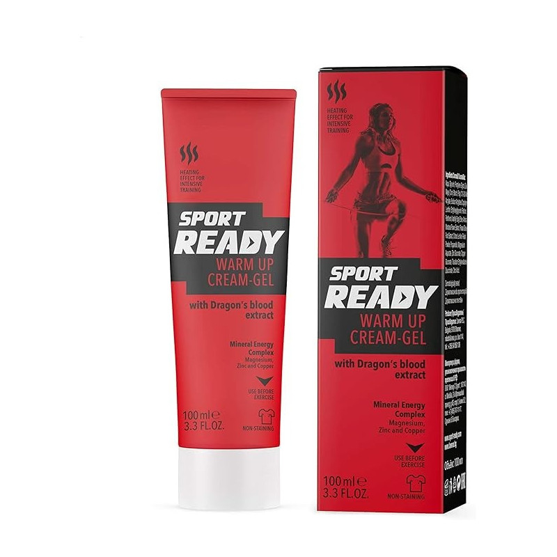 Sport Ready Warm Up Cream Gel, Non-Staining For Athletes And Active People, 100Ml