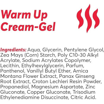 Sport Ready Warm Up Cream Gel, Non-Staining For Athletes And Active People, 100Ml