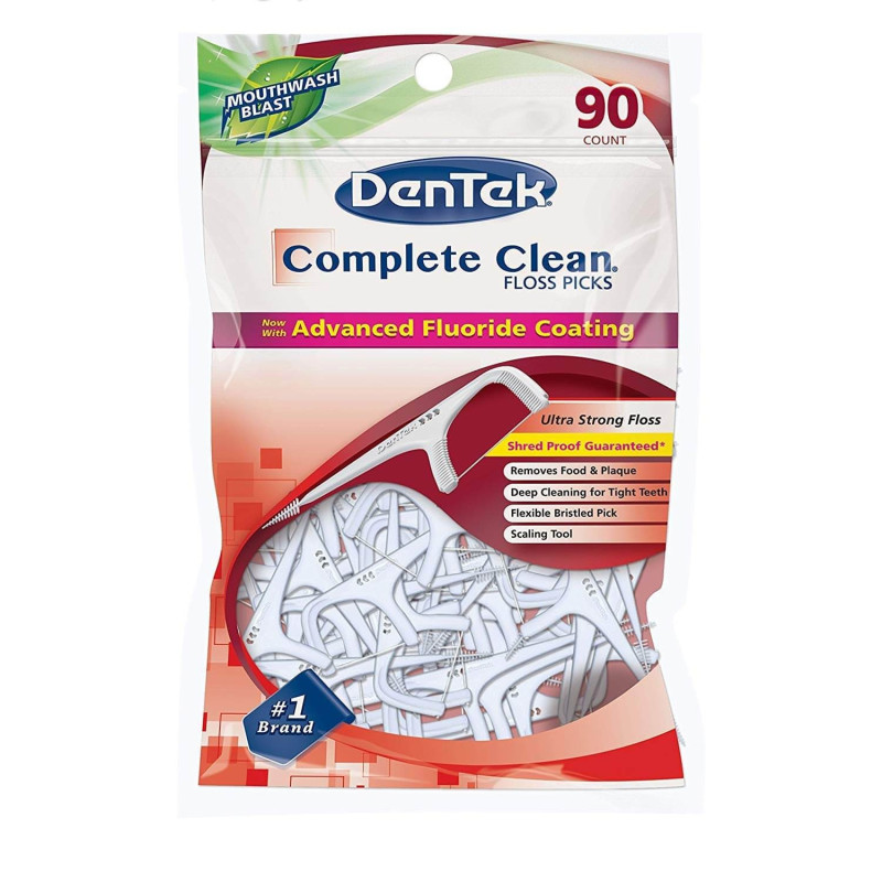 Dentek Complete Clean Floss Picks, 90 Count