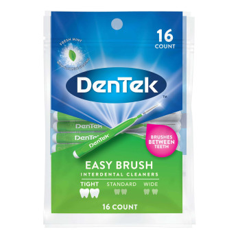Dentek Easy Brush Fresh Mint Extra Tight Interdental Cleaners, 16 Count