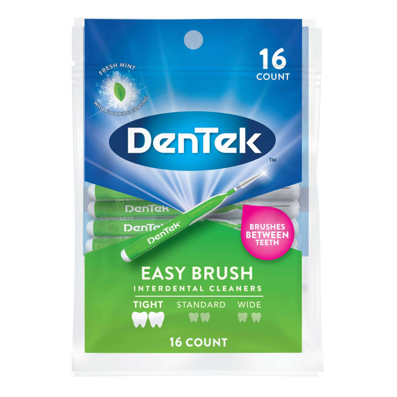 Dentek Easy Brush Fresh Mint Extra Tight Interdental Cleaners, 16 Count