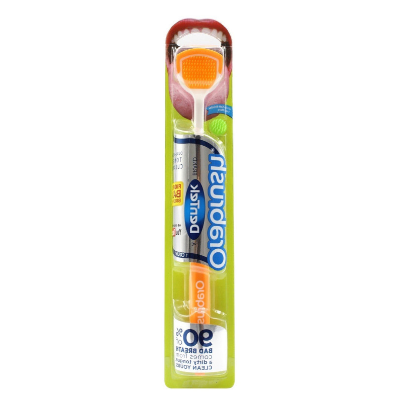 Dentek Orabrush Tongue Cleaner, Orange, Pack Of 1