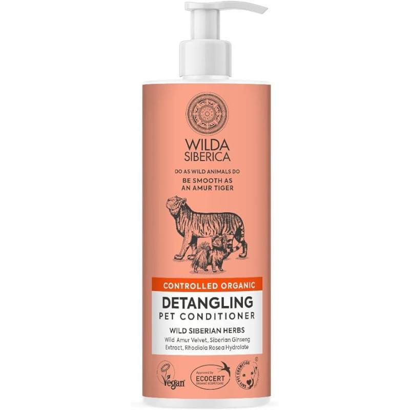 Wilda Siberica Controlled Organic, Natural And Vegan Detangling Pet Conditioner, 400 Ml