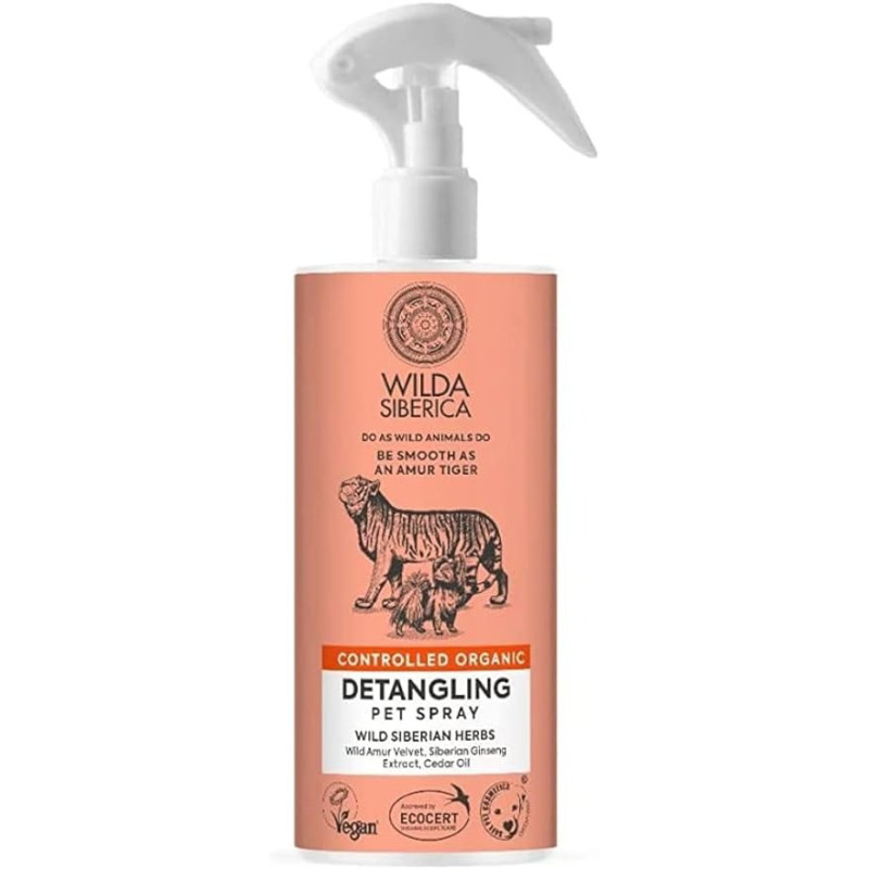 Wilda Siberica Сontrolled Organic, Natural And Vegan Detangling Pet Spray, 250 Ml