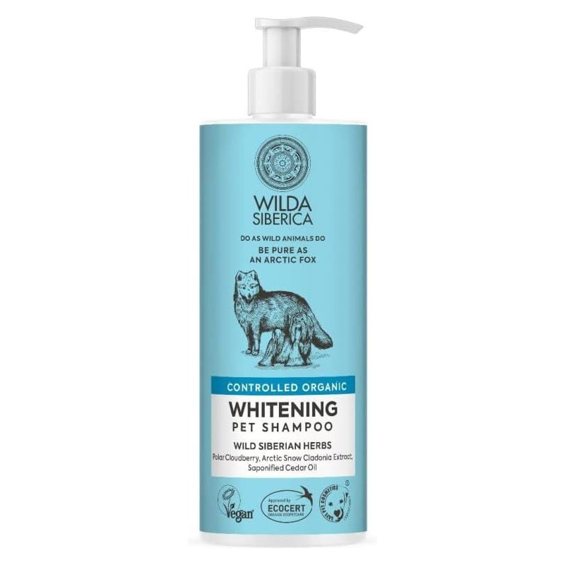 Wilda Siberica Сontrolled Organic, Natural And Vegan Whitening Pet Shampoo, 400 Ml